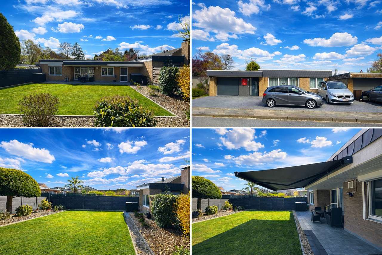 Top Sanierter Reihenmittelbungalow mit Garage, 5 Stellplätzen, Klimaanlage & wohnlichem Keller Top Sanierter Reihenmittelbungalow mit Garage, 5 Stellplätzen, Klimaanlage & wohnlichem Keller