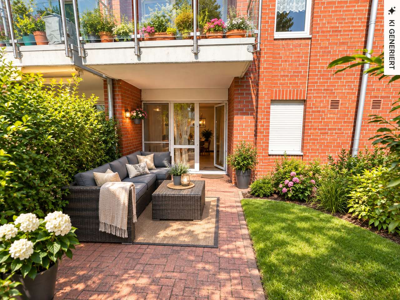 Charmante 3-Zimmer-Erdgeschosswohnung mit Terrasse, Garten & Tiefgaragenstellplatz Charmante 3-Zimmer-Erdgeschosswohnung mit Terrasse, Garten & Tiefgaragenstellplatz
